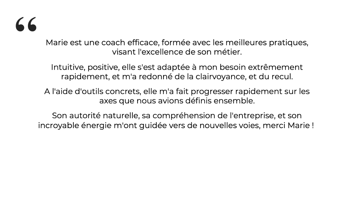 Charlotte, Directrice Générale adjointe Marie est une coach efficace, formée avec les meilleures pratiques, visant l'excellence de son métier.
Intuitive, positive, ...